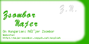 zsombor majer business card